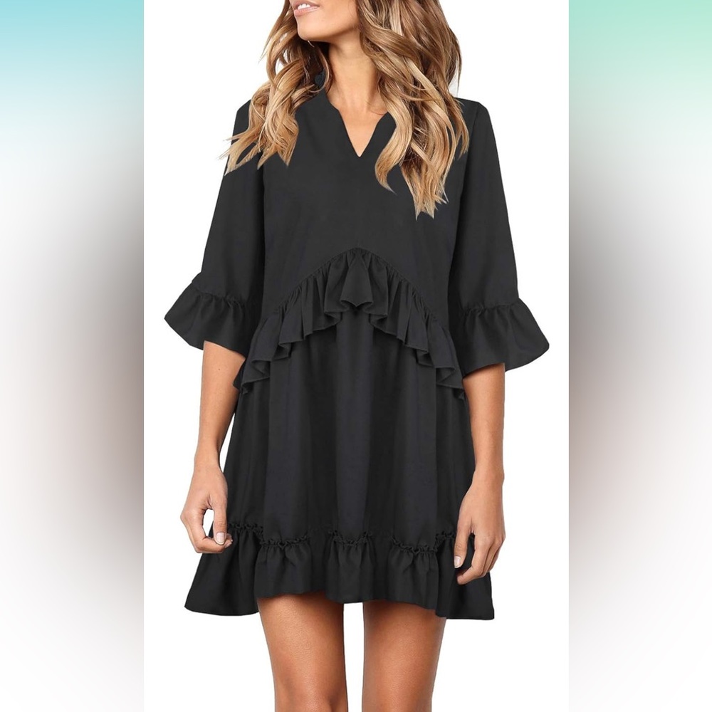 Black Ruffle Dress